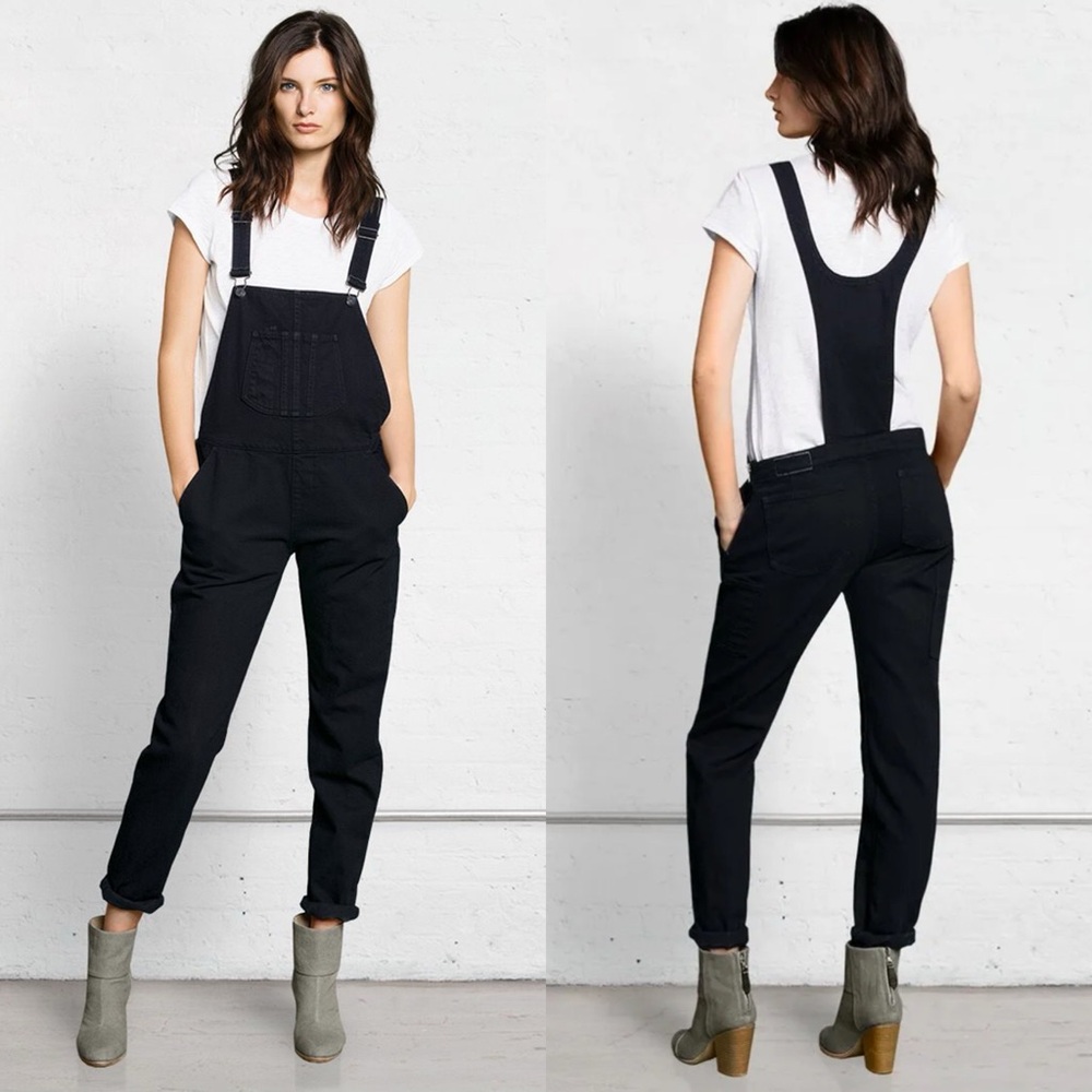 Rag & Bone Denim Overalls in Coal